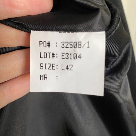 Versini Black Tuxedo Notched Collar 1-Button Single Breasted 100% Wool Men's 42L - Picture 5 of 15